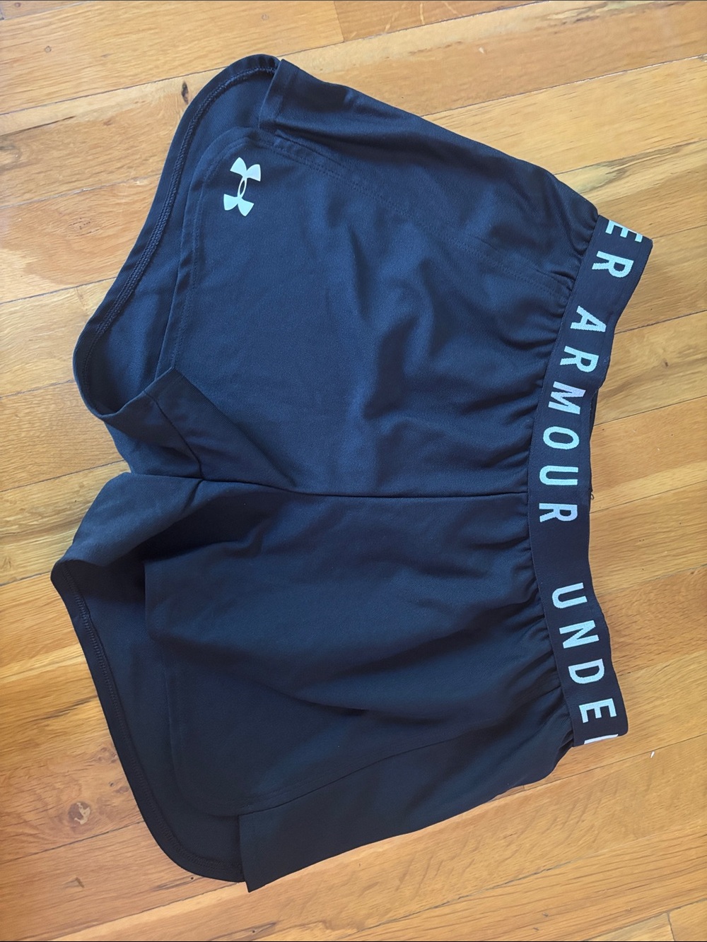 Under Armour Black Running Shorts with Branded Waistband